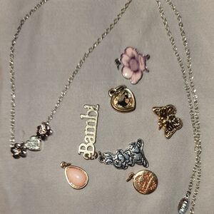 Disney Gold and Silver Necklace with Charms